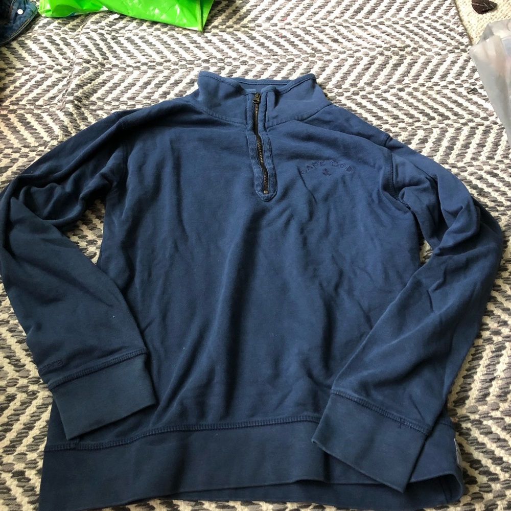 Navy quarter zip sweatshirt
